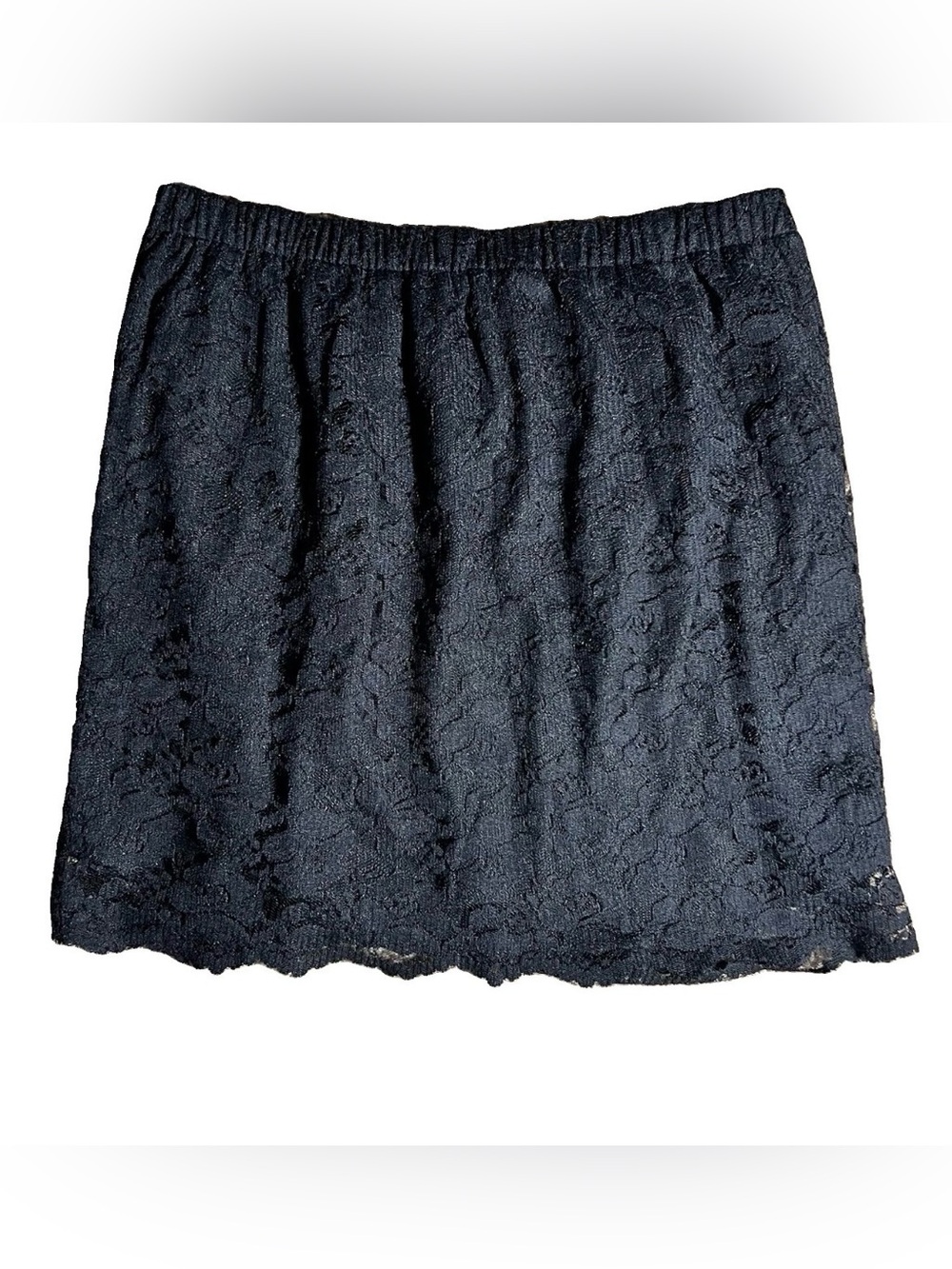 Xhilaration Women's Black Tiered Mini Skirt Size L Lined Pull On A-Line